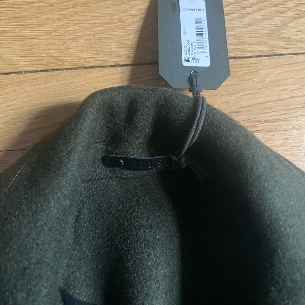 All Saints Mabel Oversized Coat with Double-Breasted Design olive green - Picture 10 of 10